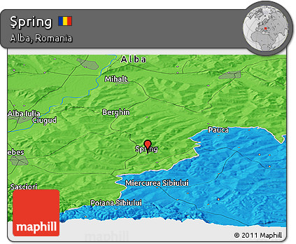 Political Panoramic Map of Şpring