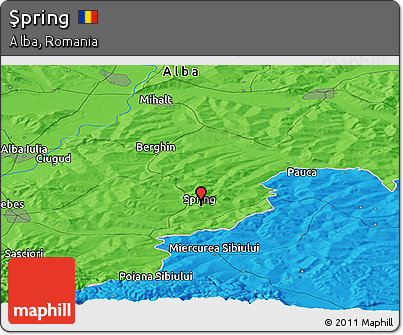 Political Panoramic Map of Şpring
