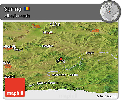 Satellite Panoramic Map of Şpring