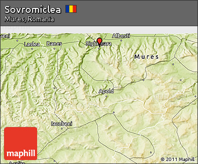 Physical 3D Map of Sovromîclea