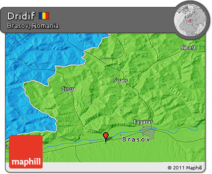 Political 3D Map of Dridif