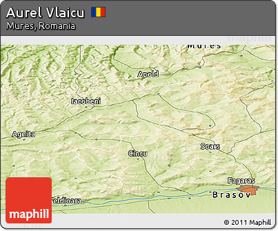 Physical Panoramic Map of Aurel Vlaicu
