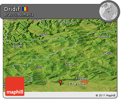 Satellite Panoramic Map of Dridif