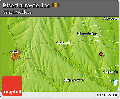 Physical 3D Map of Bisericuţa-de Jos
