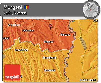 Political 3D Map of Murgeni