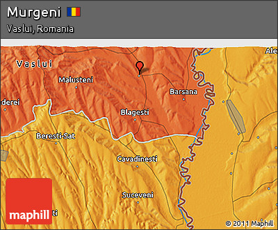 Political 3D Map of Murgeni