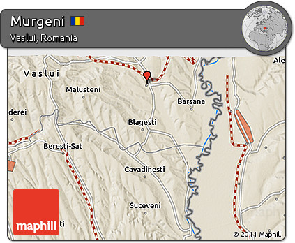 Shaded Relief 3D Map of Murgeni