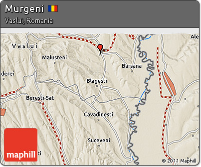 Shaded Relief 3D Map of Murgeni