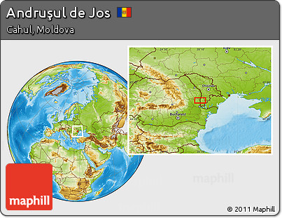 Physical Location Map of Andruşul De Jos