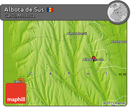 Physical Map of Albota De Sus