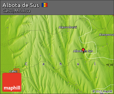 Physical Map of Albota De Sus