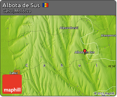 Physical Map of Albota De Sus