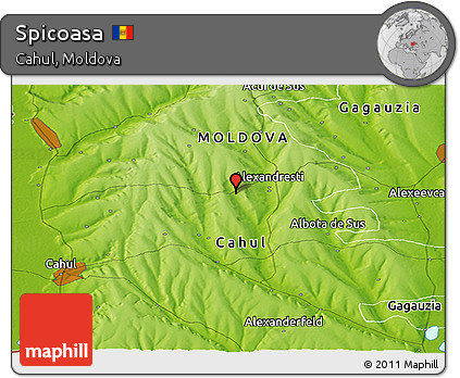 Physical Panoramic Map of Spicoasa