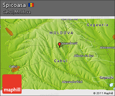 Physical Panoramic Map of Spicoasa