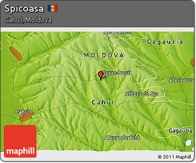 Physical Panoramic Map of Spicoasa