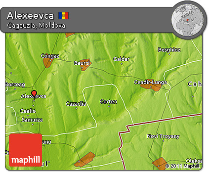 Physical 3D Map of Alexeevca