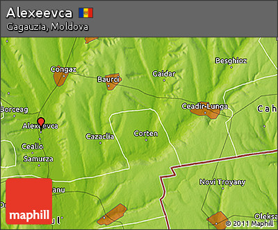 Physical 3D Map of Alexeevca