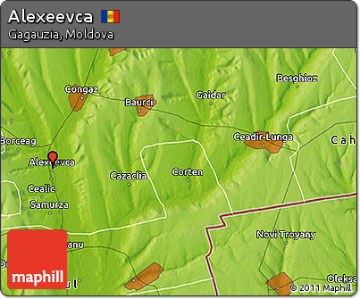 Physical 3D Map of Alexeevca