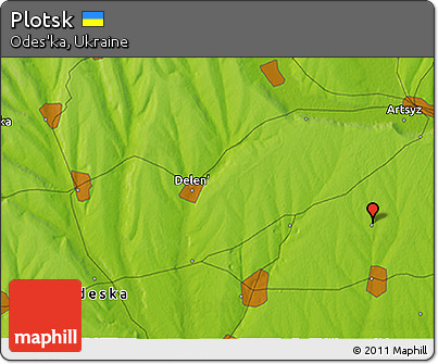 Physical 3D Map of Plotsk