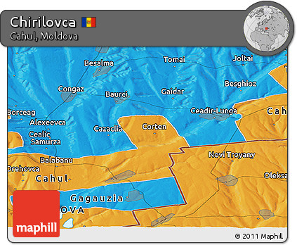 Political Panoramic Map of Chirilovca