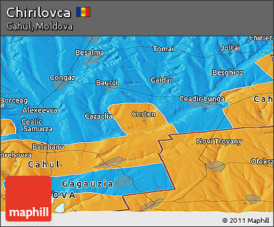 Political Panoramic Map of Chirilovca