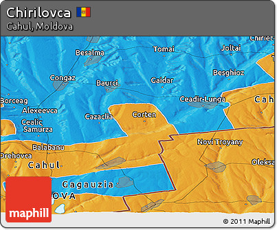 Political Panoramic Map of Chirilovca