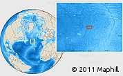 Shaded Relief Location Map of the area around 46° 1' 3" N, 32° 13' 30" W