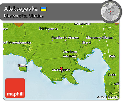 Physical 3D Map of Alekseyevka
