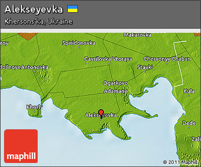 Physical 3D Map of Alekseyevka