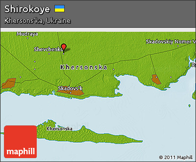 Physical 3D Map of Shirokoye