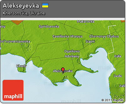 Physical 3D Map of Alekseyevka