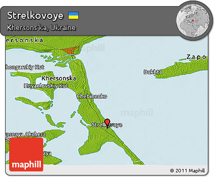 Physical Panoramic Map of Strelkovoye