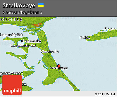 Physical Panoramic Map of Strelkovoye