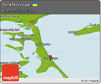 Physical Panoramic Map of Strelkovoye
