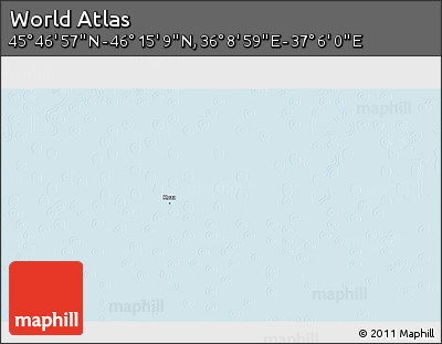 Political 3D Map of the Area around 46° 1' 3" N, 36° 37' 30" E