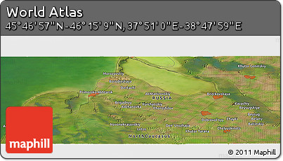 Satellite Panoramic Map of the Area around 46° 1' 3" N, 38° 19' 30" E