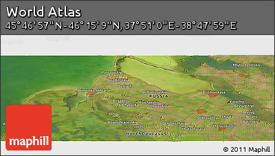 Satellite Panoramic Map of the Area around 46° 1' 3" N, 38° 19' 30" E