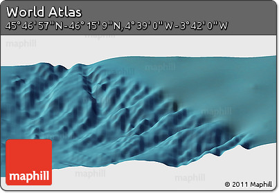 Satellite Panoramic Map of the Area around 46° 1' 3" N, 4° 10' 30" W