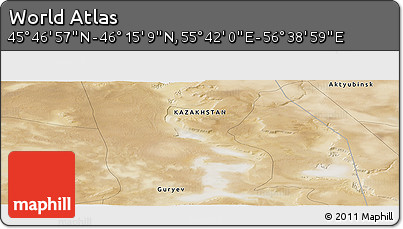 Satellite Panoramic Map of the Area around 46° 1' 3" N, 56° 10' 29" E
