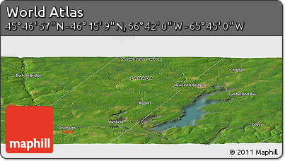 Satellite Panoramic Map of the Area around 46° 1' 3" N, 66° 13' 29" W