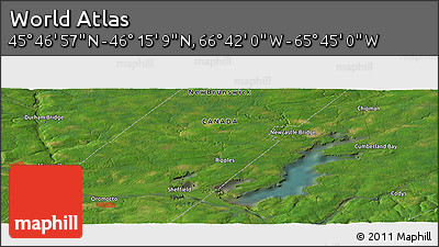 Satellite Panoramic Map of the Area around 46° 1' 3" N, 66° 13' 29" W
