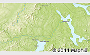 Physical 3D Map of the area around 46° 1' 3" N, 69° 37' 30" W