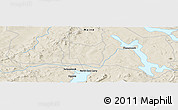 Shaded Relief Panoramic Map of the area around 46° 1' 3" N, 69° 37' 30" W