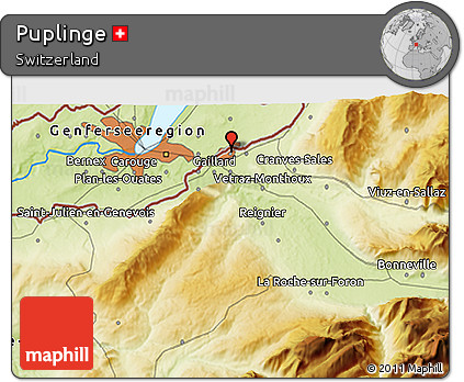 Physical 3D Map of Puplinge