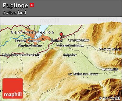 Physical 3D Map of Puplinge