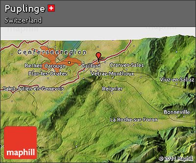 Satellite 3D Map of Puplinge