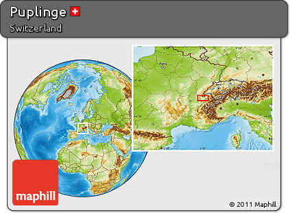 Physical Location Map of Puplinge