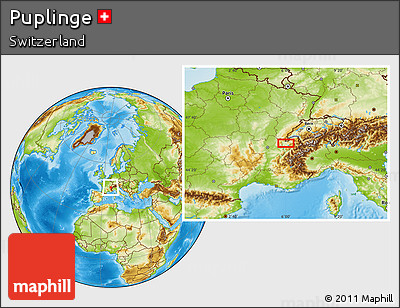 Physical Location Map of Puplinge
