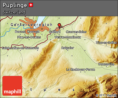 Physical Map of Puplinge