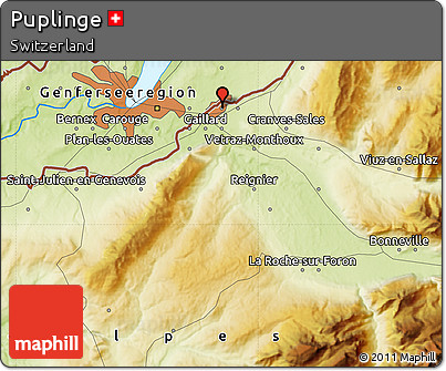 Physical Map of Puplinge